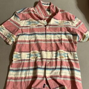 Faherty Mens Button Down Short Sleeve Shirt - Xl